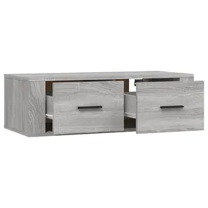 Berkfield Hanging TV Cabinet Grey Sonoma 80x36x25 cm Engineered Wood