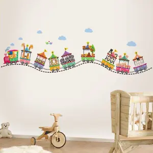 Walplus Wall Stickers Mural Decal Paper Art Decoration Cute Circus Number Kids Children Kids Sticker PVC Multicoloured