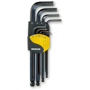 Proxxon 9 Piece Ball End Metric Hex Key Set