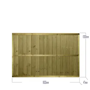 Ultimate Vertical Tongue & Groove Fence Panel (Pack of 4) Width: 6ft x Height: 4ft Interlocking Planks Fully Framed