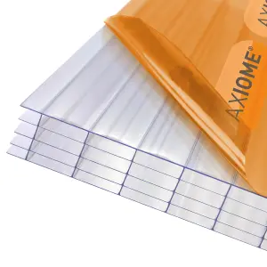 Axiome Clear Polycarbonate Multiwall Roofing sheet (L)2.5m (W)690mm (T)25mm