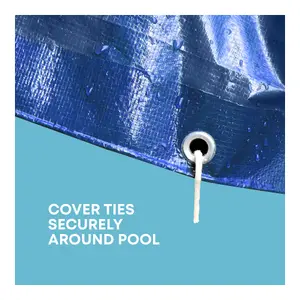 Splash AquaRing Fast Set Swimming Pool Cover - Round Paddling Pool Protection, 8ft