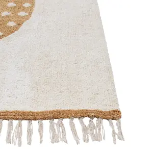 Cotton Kids Rug Pear Print 140 x 200 cm Off-White KHIDARI