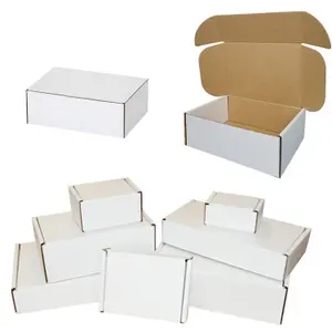 25 x White 10x7x3" Strong Single Wall Die Cut Packing Shipping Boxes