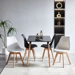 Nero 2 - Person Dining Set Black / Beech / White