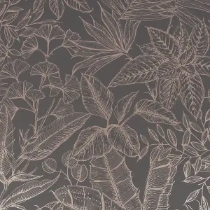 Boutique Paradise Brown Smooth Wallpaper Sample