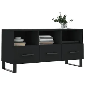 Berkfield TV Cabinet Black 102x36x50 cm Engineered Wood