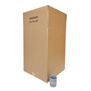 Tall Strong Double Wall Extra Large Cardboard Boxes 18" x 18" x 24" Storage Packing Moving House Sturdy Shipping Boxes, Pack of 10