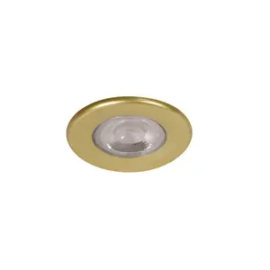 Gamow Matt Gold effect Fixed LED Fire-rated Warm & neutral Downlight 5W IP65