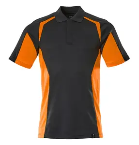 Mascot Accelerate Safe Modern Fit Polo Shirt (Dark Navy/Hi-Vis Orange)  (X Large)