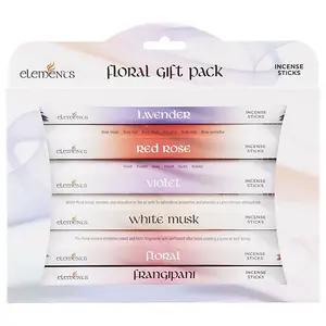 Incense Gift Pack - Floral Fragrances - 6 x 20 sticks