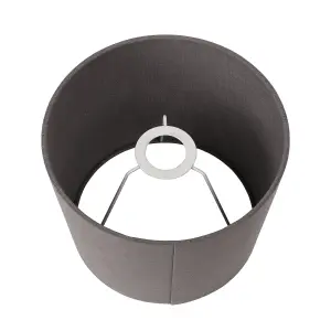 45cm Grey Linen Tapered Cylinder Table Lampshade Modern Self Lined Floor Lamp Shade