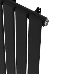 Right Radiators 1800x272 mm Vertical Single Flat Panel Designer Radiator Black