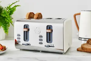 Swan Nordic Kettle, Toaster & Microwave Triple Pack White