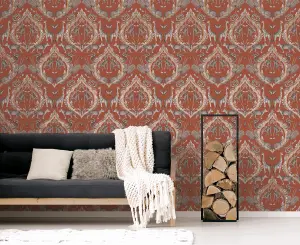 Galerie Bazaar Rust Menagerie Smooth Wallpaper