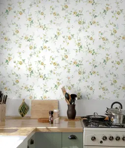 Meadow Floral Trail Prepasted Wallpaper