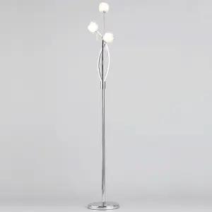 Litecraft Marta Chrome 3 Light Floor Lamp