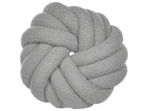 Throw Cushion AKOLA Boucle 31 x 31 cm Solid Grey