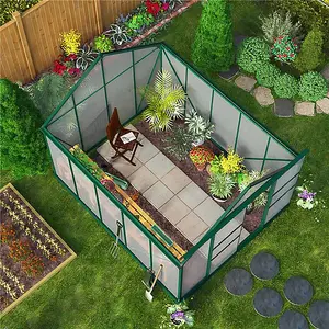 Harvester Walk-In Aluminium Polycarbonate Greenhouse - 8x12