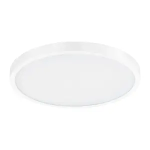 Flush Ceiling Light Colour White Shade White Plastic Remote Control LED 20W Incl