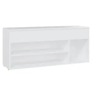 Berkfield Shoe Bench White 105x30x45 cm Engineered Wood