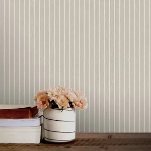 Rasch Grey Stripe Embossed Wallpaper