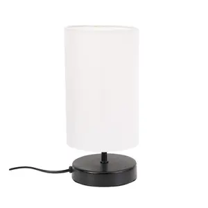 Romica Touch Table Lamps with Fabric Shades Matt Black / White / No