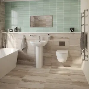 Johnson Tiles Sabana Pebble Matt Stone effect Ceramic Indoor Wall Tile Sample