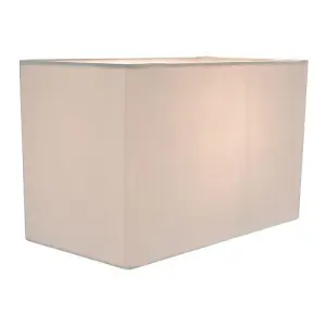 Contemporary and Stylish Dove Grey Linen Fabric Rectangular Lamp Shade