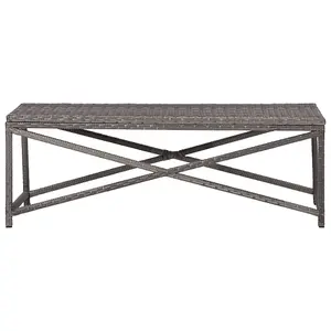 Berkfield Garden Bench 120 cm Poly Rattan Grey