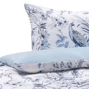 Duvet Cover Set BALLARD 155 x 220 cm Cotton Sateen Blue