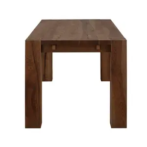 Briar Extendable Dining Table Dark Brown / 74cm H x 200cm W x 90cm D