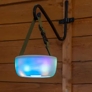 ValueLights Multi-Purpose Camping Festival Solar Light with RGB String Lights Hanging Party Lamp and USB Charging