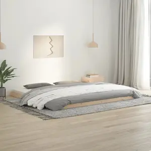 Bed Frame Solid Wood Brown / European Double (140 x 200cm)