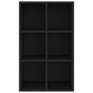 Berkfield Book Cabinet/Sideboard Black 66x30x97.8 cm Engineered Wood