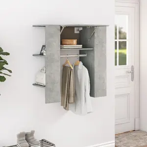 Berkfield Hallway Cabinet Concrete Grey 97.5x37x99 cm Engineered Wood