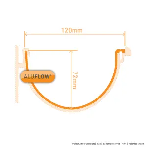 Aluflow Black Half round Union Bracket