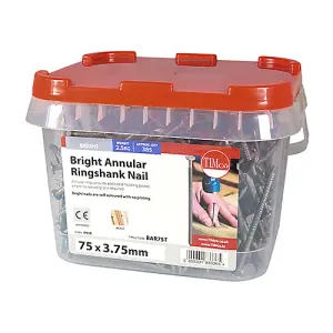 TIMCO Annular Ringshank Nails Bright - 75 x 3.75