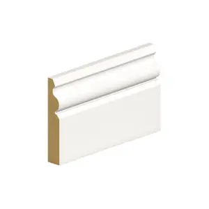 PACK OF 20 (Total 20 Units) - 14.5mm Thick Primed MDF Ogee Skirting Board - 14.5mm (T) x 144mm (W) x 4200mm (L)