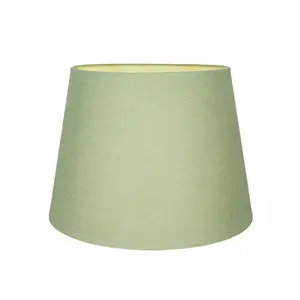 Traditional Linen Fabric Drum Shade for Pendant & Lampshade Olive / 13cm H x 20cm W x 20cm D 