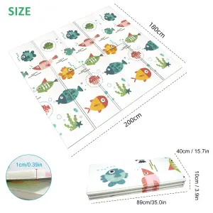 180cm x 200cm Playmat, Extra-Large&Thick Foldable Foam Baby Play Mat