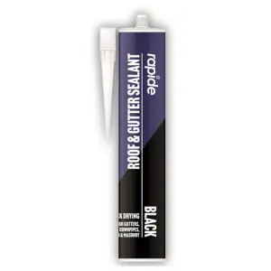 Rapide Roof & Gutter Sealant Black 260mlL (Pack of 6)