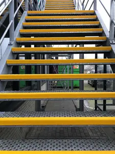 Stair & Step Nosing Cover Anti Slip Treads GRP Heavy Duty for High Traffic Areas - YELLOW 1x GRP nosing yellow 1500mm