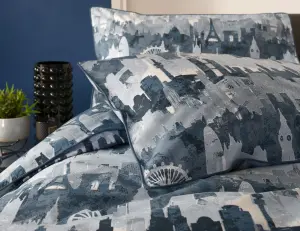 The Lyndon Company - NY/LDN/PAR/MUN Blue Duvet Set