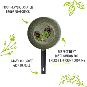 Prestige Eco Green Round Aluminium Induction Suitable Plant Based Non-Stick Frying Pan 28cm