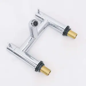 Rinse Bathrooms Designer Bathroom Bath Mixer Tap Dual Lever Control Solid Brass Construction Chrome Finish