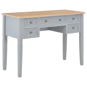 Berkfield Writing Desk Grey 109.5x45x77.5 cm Wood