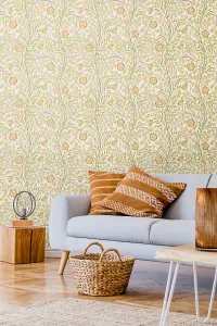 Hoopla Walls Rosehip Trail Soft Amber Smooth Matt Wallpaper