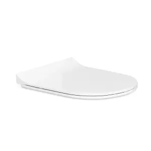 Nes Home White Oval Shape Modern Quick Release Soft Close Toilet Seat