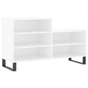 Berkfield Shoe Cabinet White 102x36x60 cm Engineered Wood